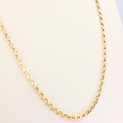 Vintage 9ct Belcher Chain Link Necklace Hallmarked Yellow Gold Boxed Gift