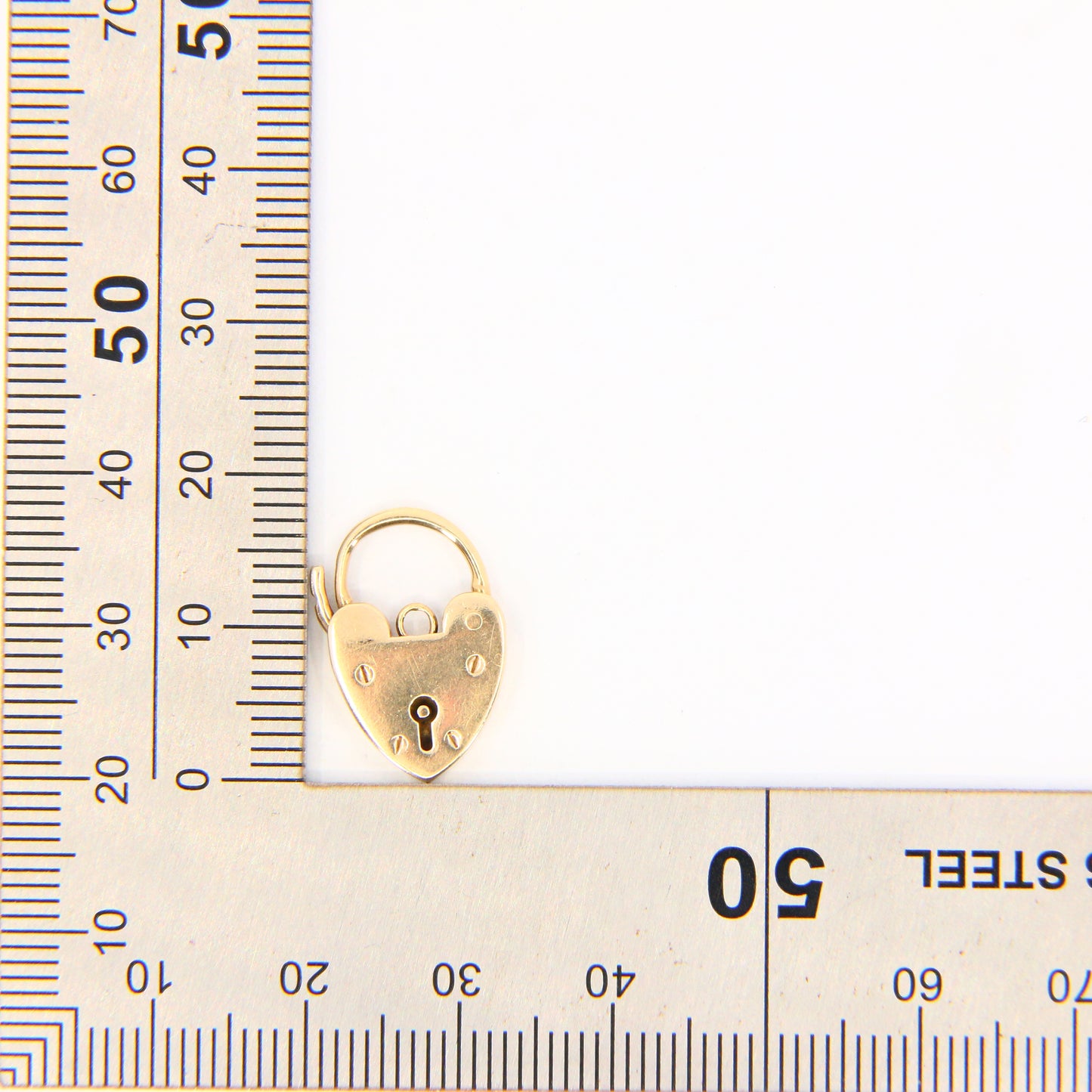 Vintage 9ct Heart Lock Gold Charm Padlock Closer Pendant Hallmarked Gifts Crafts