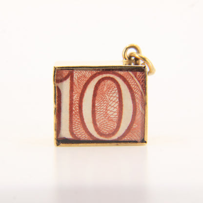 Vintage 9ct Gold Hallmarked Emergency Fund £10 Break Glass Charm