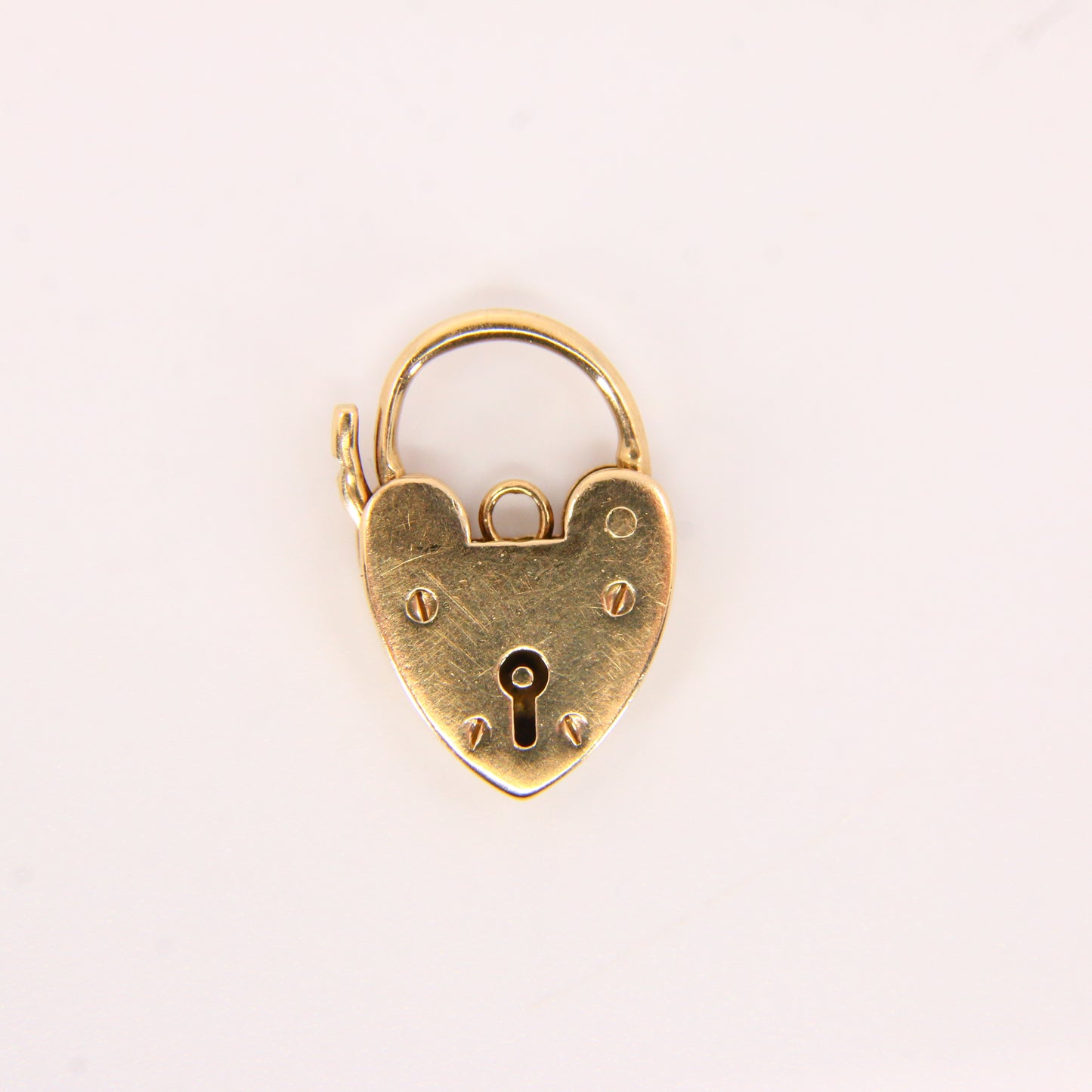 Vintage 9ct Heart Lock Gold Charm Padlock Closer Pendant Hallmarked Gifts Crafts