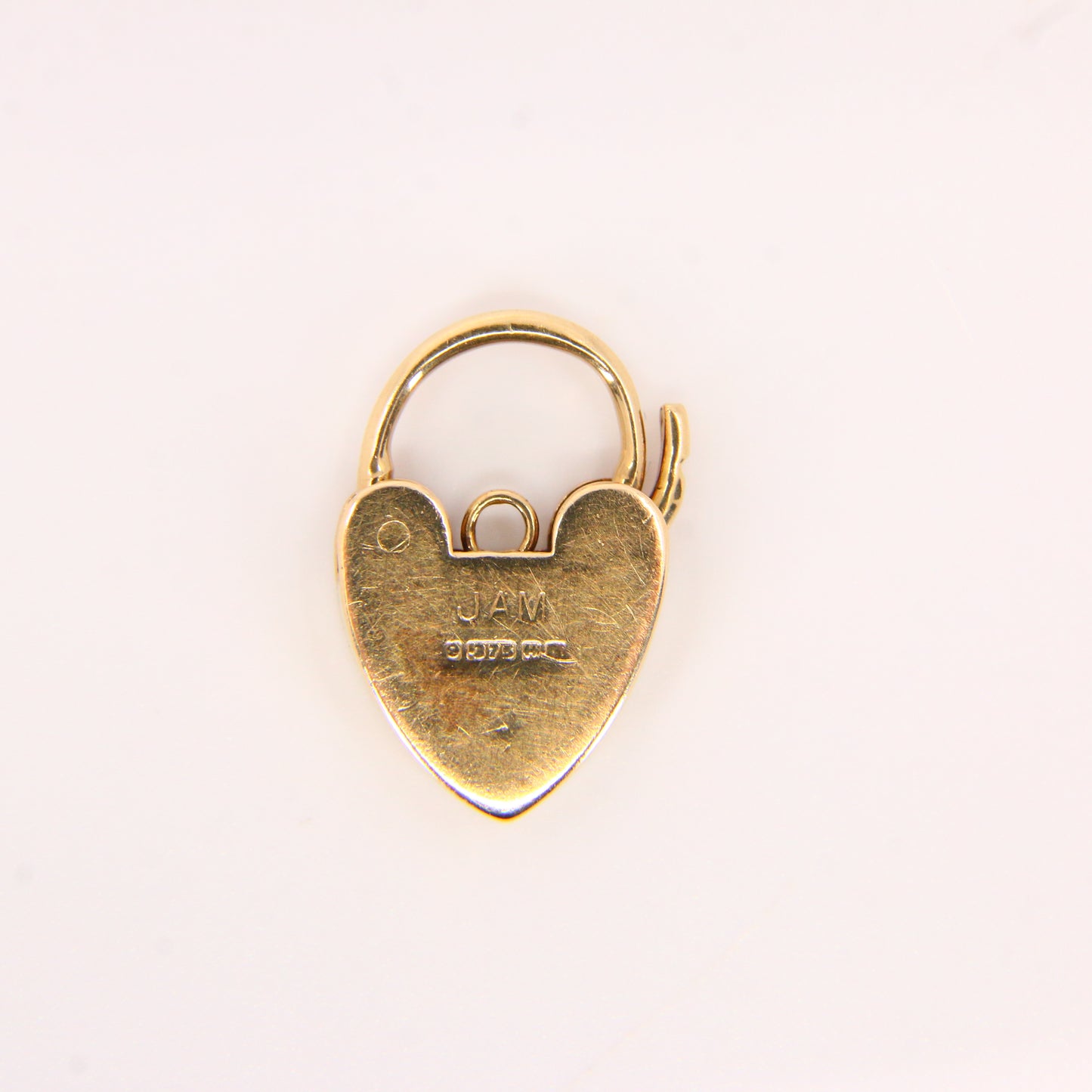 Vintage 9ct Heart Lock Gold Charm Padlock Closer Pendant Hallmarked Gifts Crafts