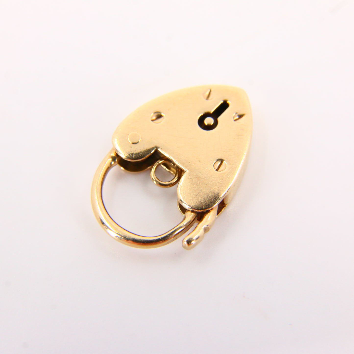 Vintage 9ct Heart Lock Gold Charm Padlock Closer Pendant Hallmarked Gifts Crafts