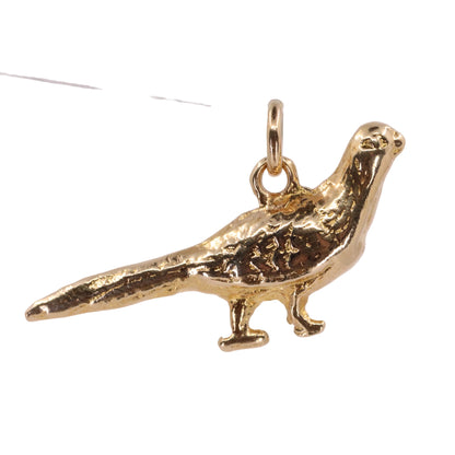 Vintage 9ct Hallmarked Gold Pheasant Bird Charm Pendant Scottish Country Gift