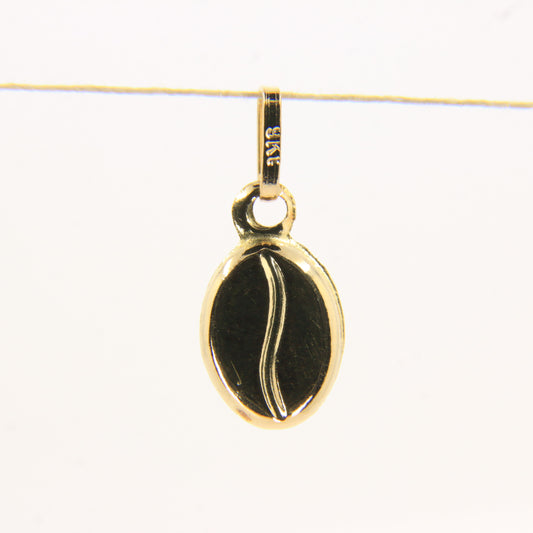 Vintage 9ct Gold Coffee Bean Charm Pendant | Coffee Lover Gift Idea