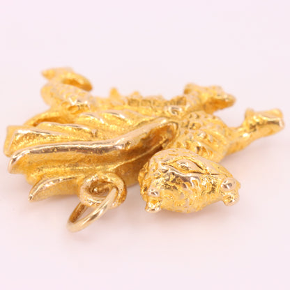 Vintage 9ct Hallmarked  Gold Welsh Dragon Charm Pendant Wales Symbol Gift