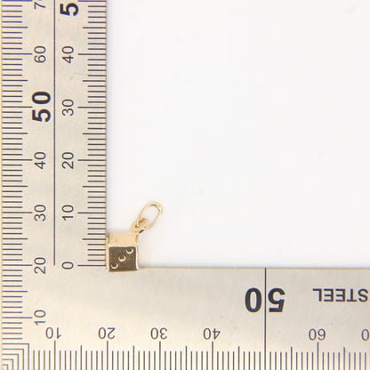Vintage 9ct Gold Dice Charm Pendant UNOAERRE Italy Lucky Gift