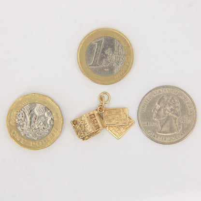 Vintage 9ct Gold Casino Charm Set Hallmarked Slot Machine & Pocket Rockets