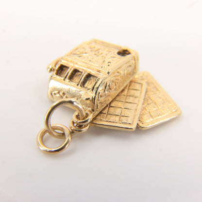 Vintage 9ct Gold Casino Charm Set Hallmarked Slot Machine & Pocket Rockets