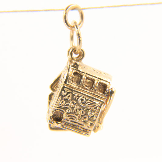 Vintage 9ct Gold Casino Charm Set Hallmarked Slot Machine & Pocket Rockets