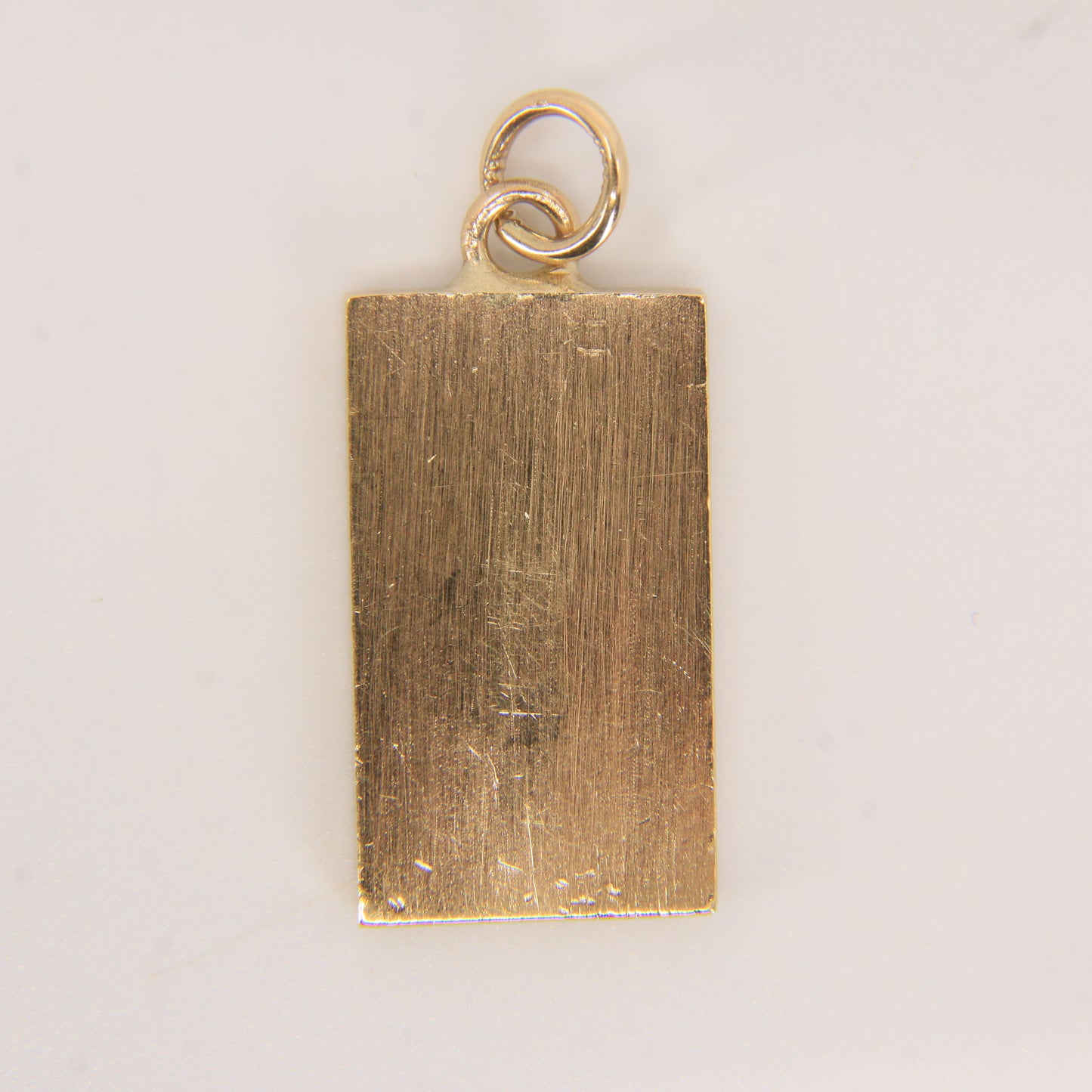 Vintage 9ct Gold Hallmarked Ingot Pendant Birmingham 1977