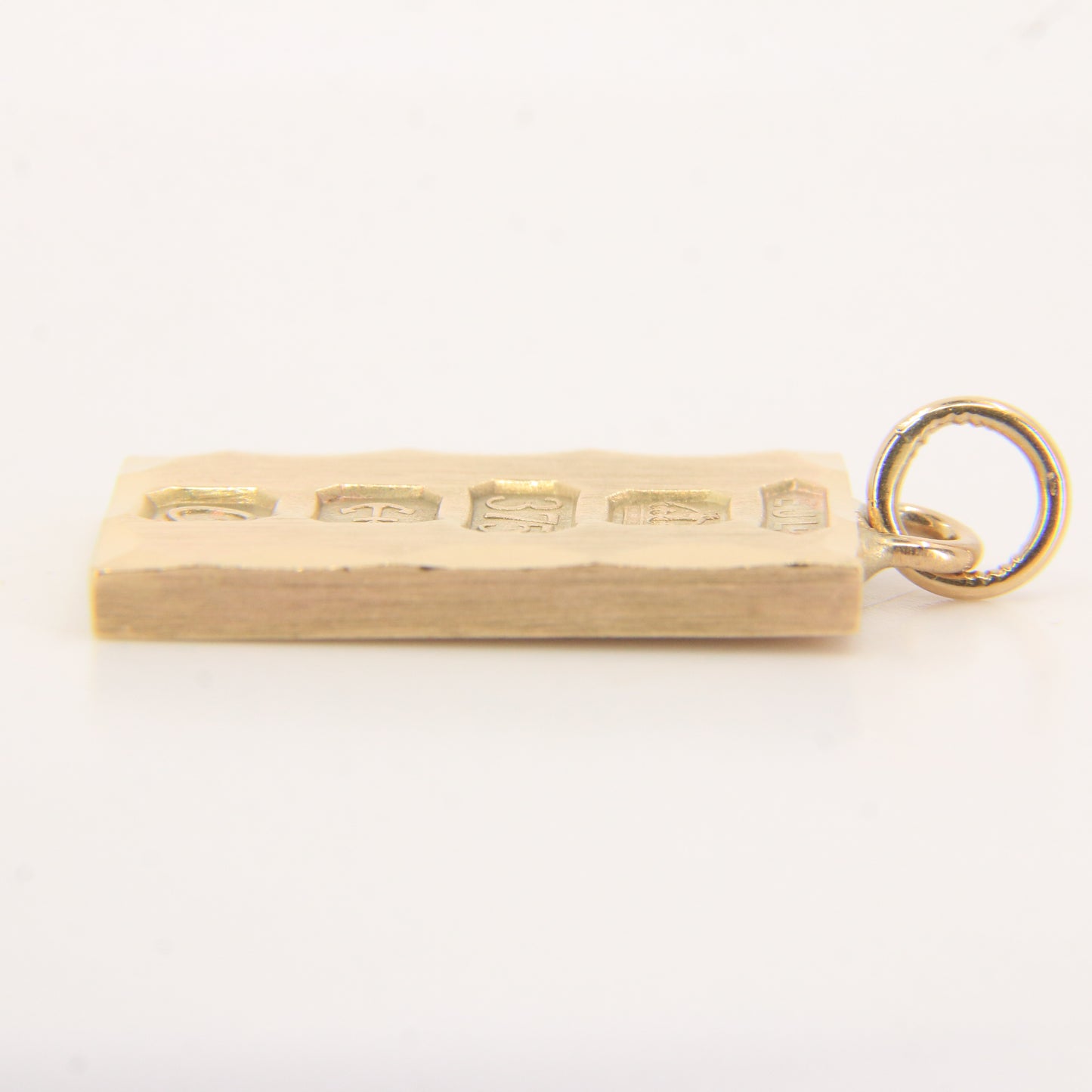 Vintage 9ct Gold Hallmarked Ingot Pendant Birmingham 1977