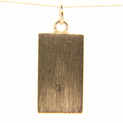 Vintage 9ct Gold Hallmarked Ingot Pendant Birmingham 1977