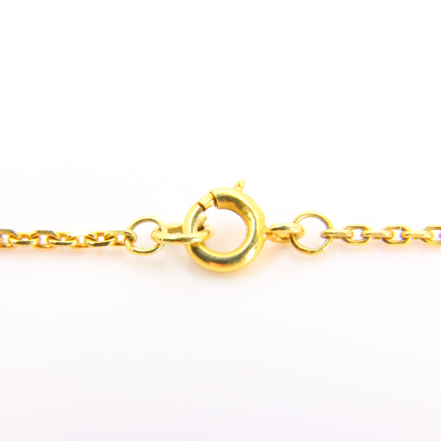 Vintage 14k Dolphin Pearl Pendant Necklace Chain Link Yellow Gold Boxed