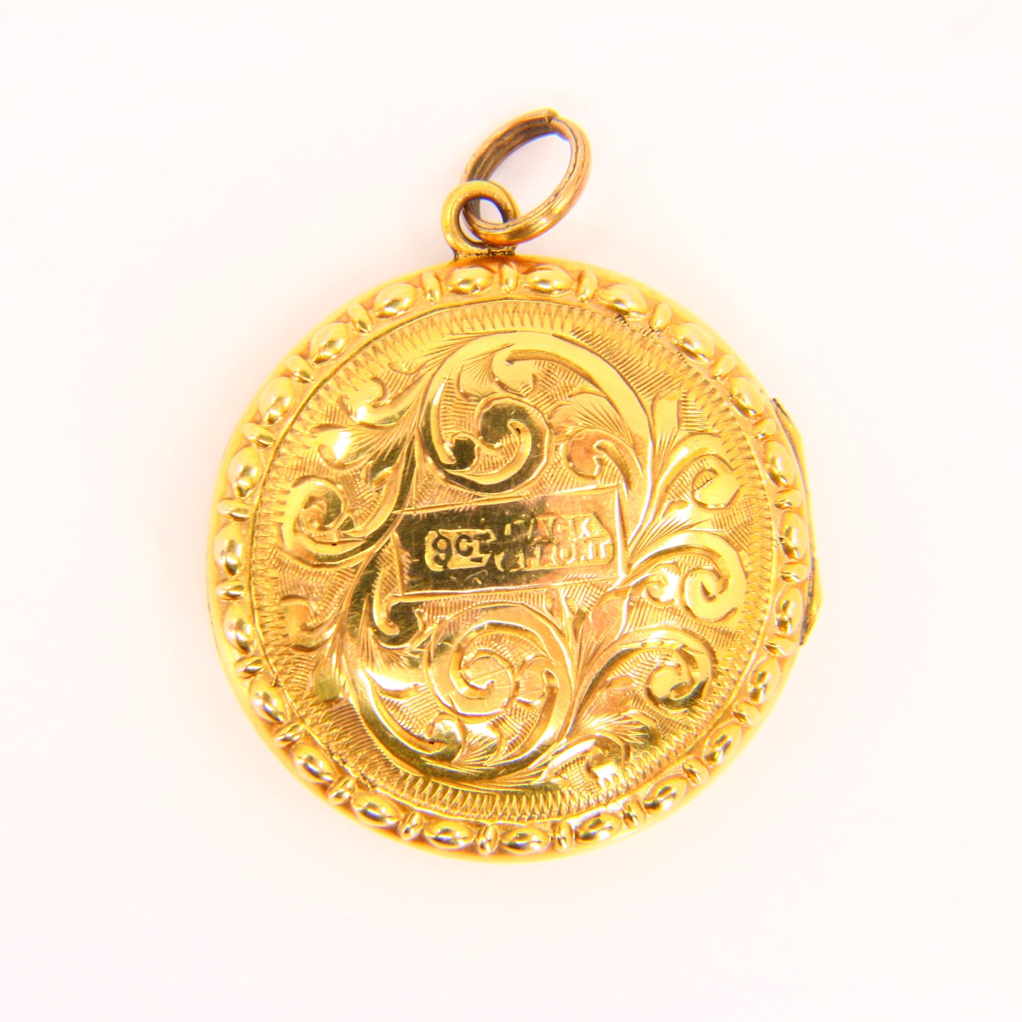 Antique Victorian B+F Gold 2 Photo Locket Pendant 2 Photo 9ct Rolled Gold Charm