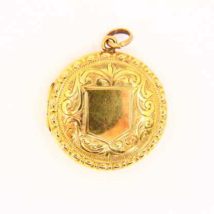 Antique Victorian B+F Gold 2 Photo Locket Pendant 2 Photo 9ct Rolled Gold Charm