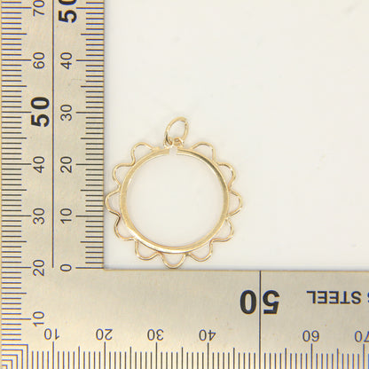Vintage 9ct Gold Hallmarked Half Sovereign Coin Holder Pendant
