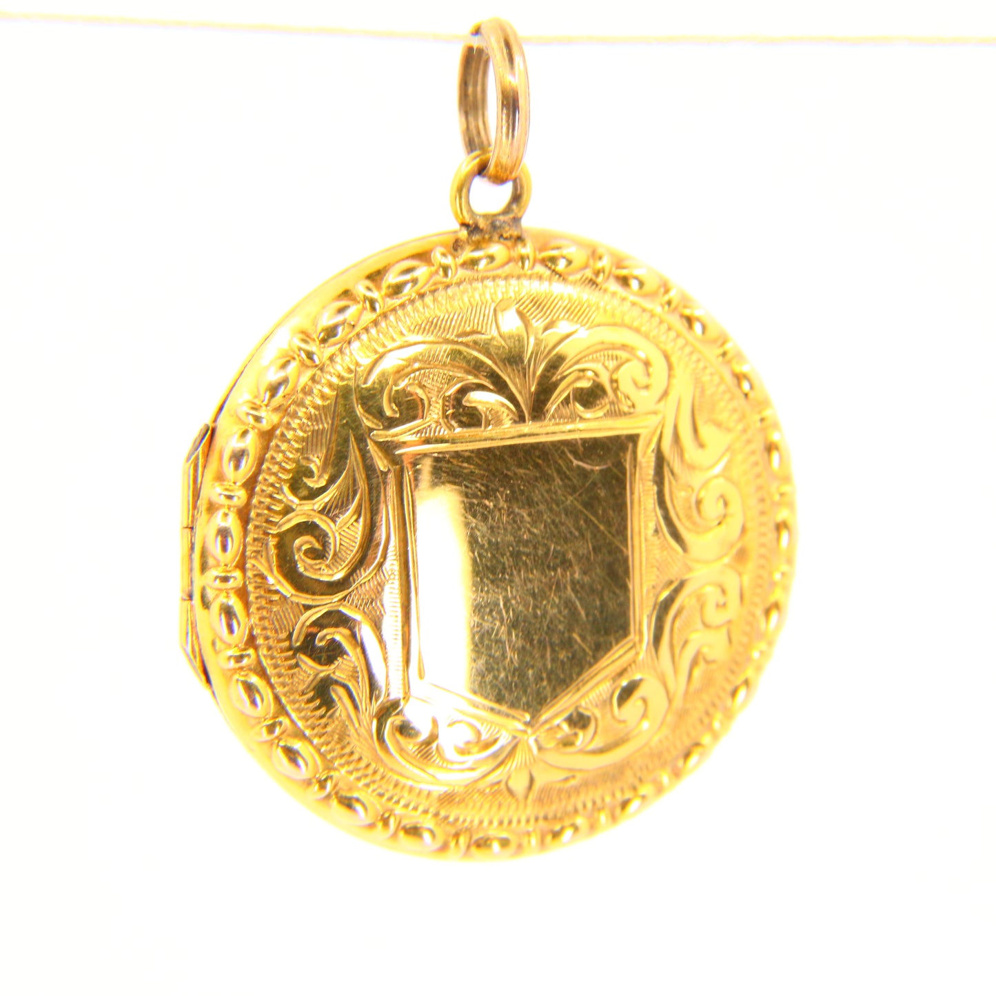 Antique Victorian B+F Gold 2 Photo Locket Pendant 2 Photo 9ct Rolled Gold Charm