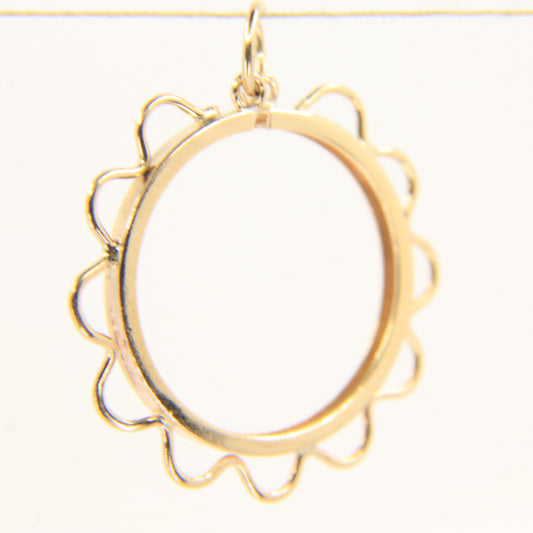 Vintage 9ct Gold Hallmarked Half Sovereign Coin Holder Pendant