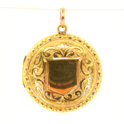 Antique Victorian B+F Gold 2 Photo Locket Pendant 2 Photo 9ct Rolled Gold Charm