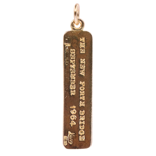 Vintage 9ct Hallmarked Gold Forth Bridge Charm Pendant Scottish Landmark Gift