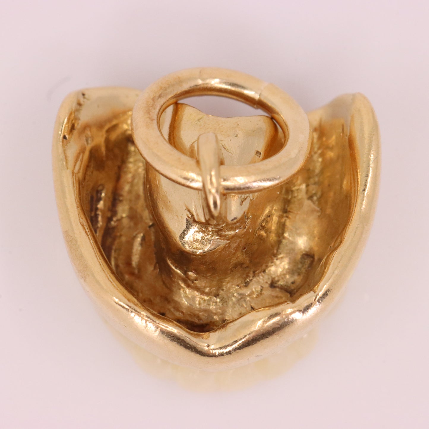 Vintage 18ct Yellow Gold Denture Teeth Charm Pendant Novelty Dental Collectible