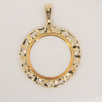 Vintage 9ct Gold Hallmarked Full Sovereign Coin Holder Pendant