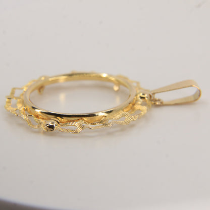 Vintage 9ct Gold Hallmarked Full Sovereign Coin Holder Pendant