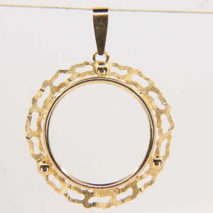 Vintage 9ct Gold Hallmarked Full Sovereign Coin Holder Pendant