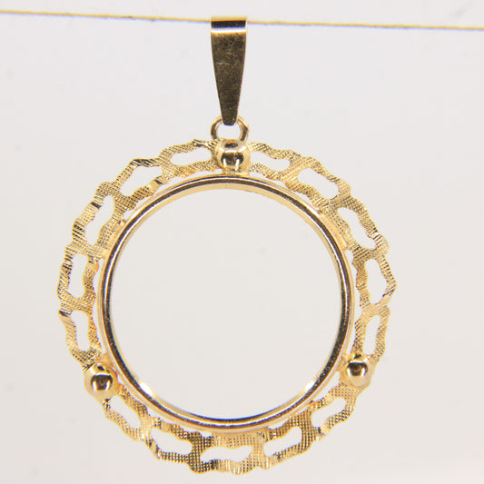 Vintage 9ct Gold Hallmarked Full Sovereign Coin Holder Pendant