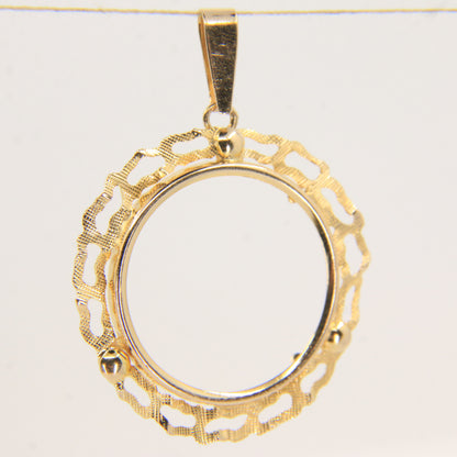 Vintage 9ct Gold Hallmarked Full Sovereign Coin Holder Pendant