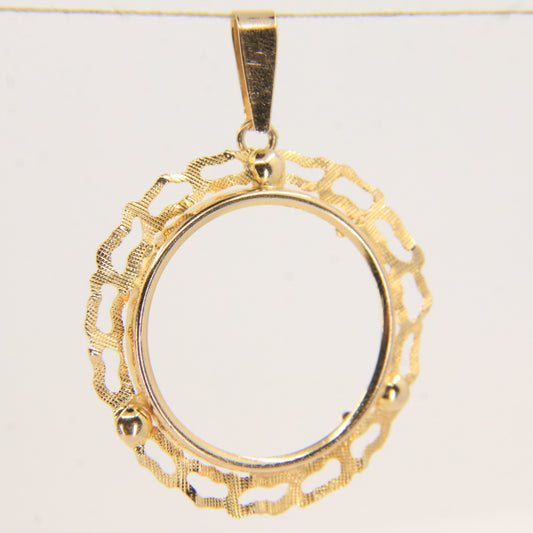 Vintage 9ct Gold Hallmarked Full Sovereign Coin Holder Pendant
