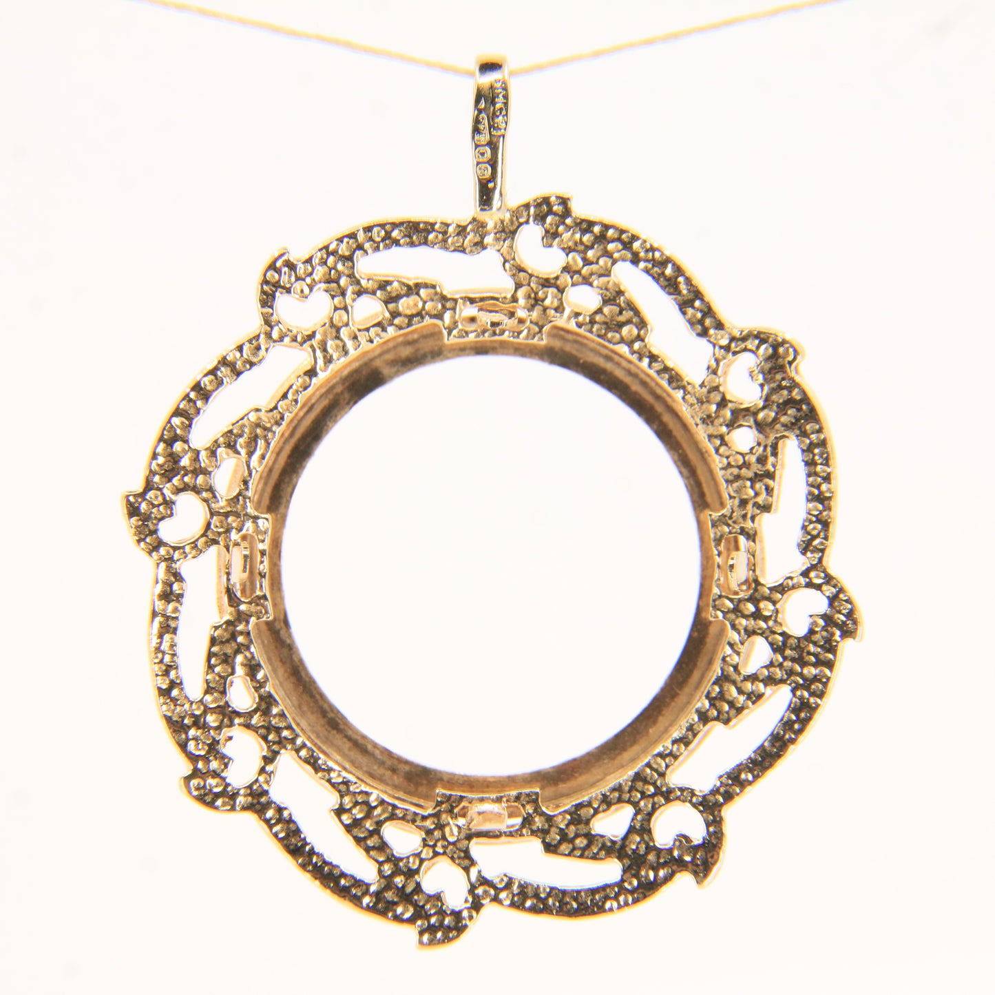 Vintage 9ct Gold Hallmarked Full Sovereign Coin Holder Pendant