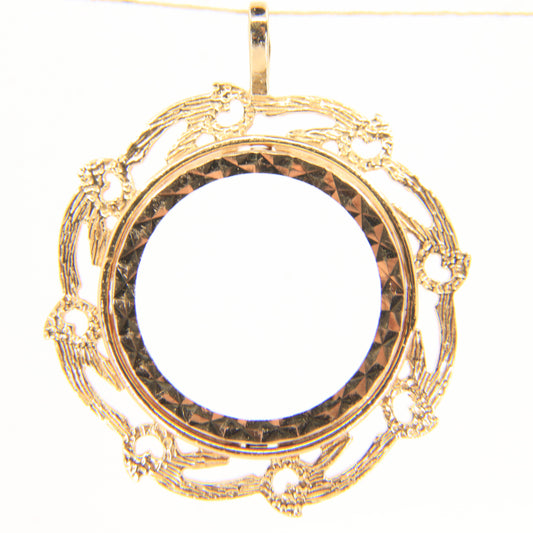 Vintage 9ct Gold Hallmarked Full Sovereign Coin Holder Pendant
