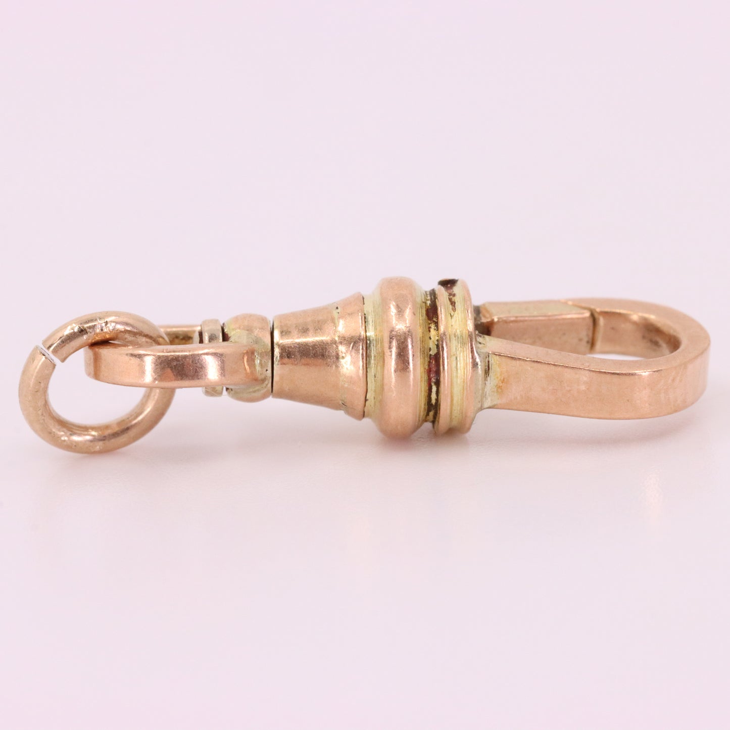 Antique 9ct Rose Gold Swivel Albert Dog Clip Clasp Charm Holder Jewellery Making