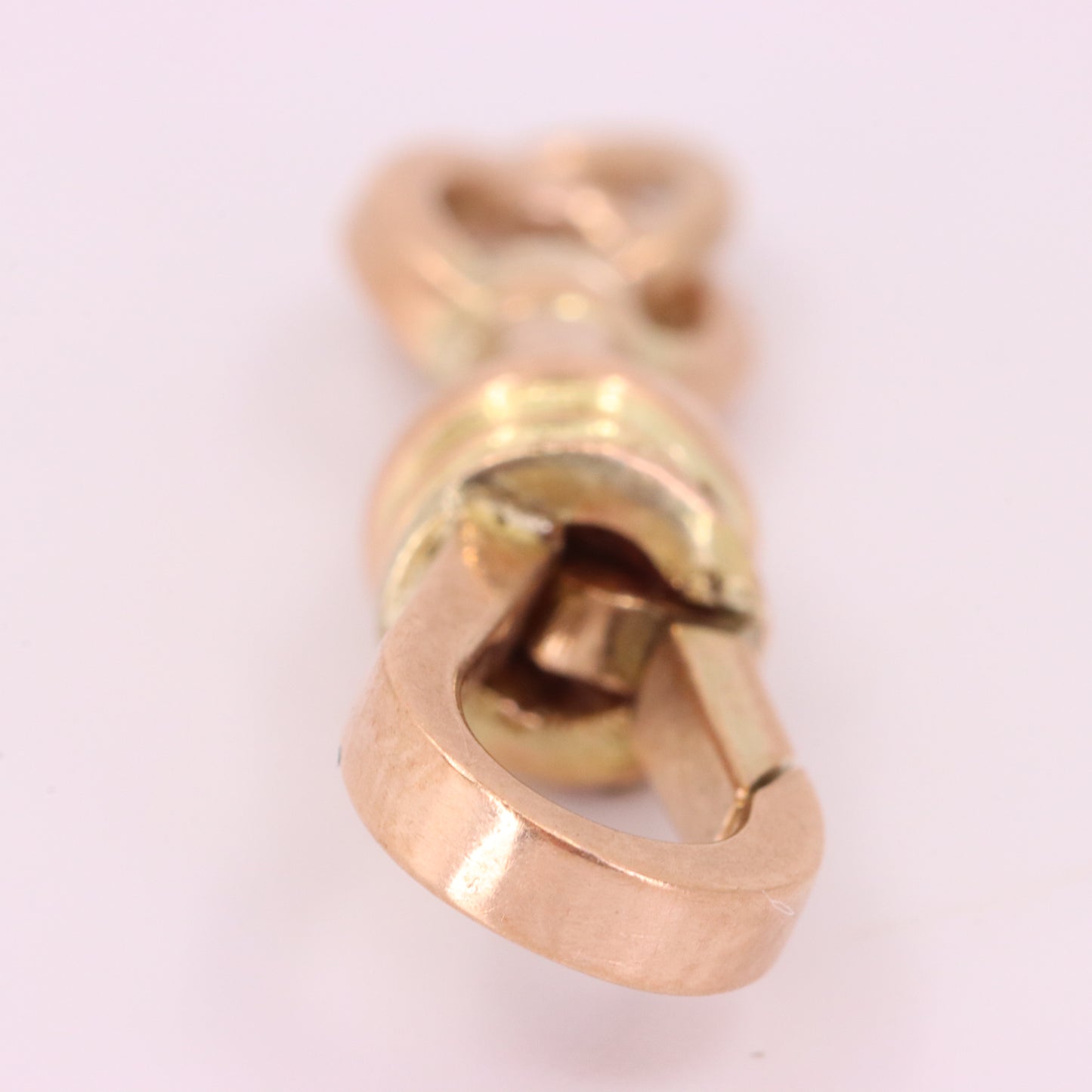 Antique 9ct Rose Gold Swivel Albert Dog Clip Clasp Charm Holder Jewellery Making