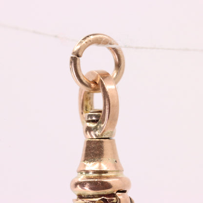 Antique 9ct Rose Gold Swivel Albert Dog Clip Clasp Charm Holder Jewellery Making