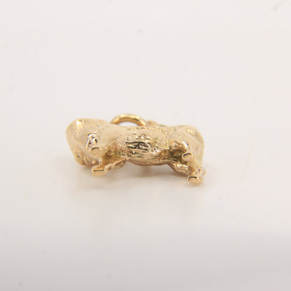 Vintage 9ct Gold Hallmarked Cat Charm Pendant Collectable