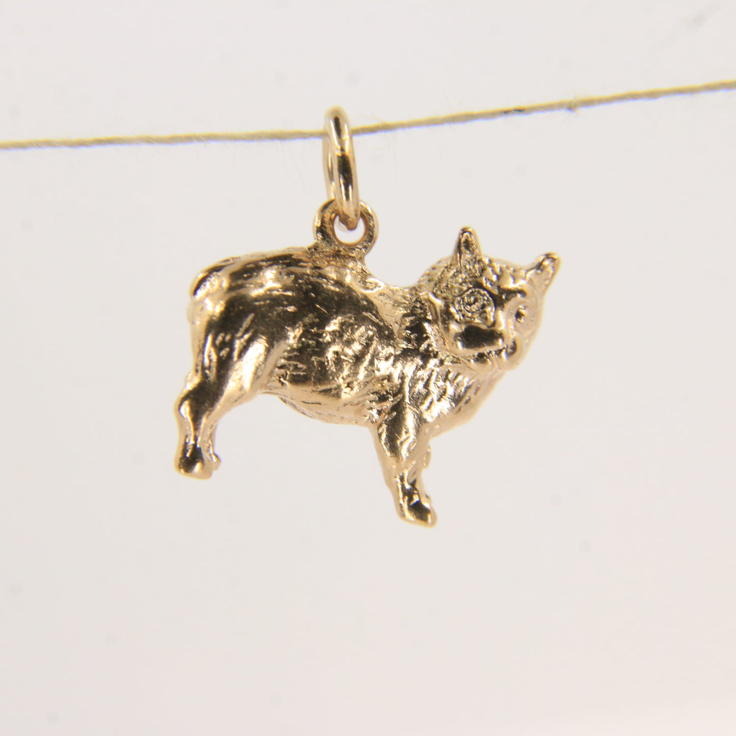 Vintage 9ct Gold Hallmarked Cat Charm Pendant Collectable