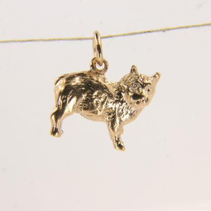 Vintage 9ct Gold Hallmarked Cat Charm Pendant Collectable