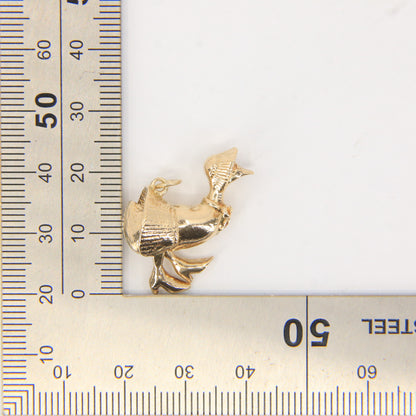 Vintage 9ct Gold Hallmarked Mother Hen Charm Pendant Articulated