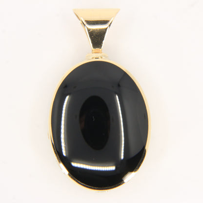 Vintage 9ct Gold Large Hallmarked Millennium 2000 Azurite Malachite Onyx Pendant