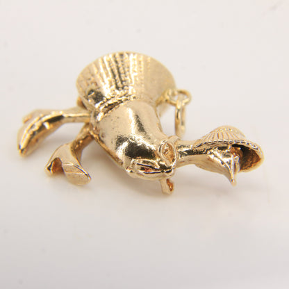 Vintage 9ct Gold Hallmarked Mother Hen Charm Pendant Articulated