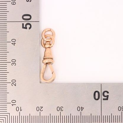 Antique 9ct Rose Gold Albert Dog Clip Clasp Thick Charm Holder Jewellery Finding