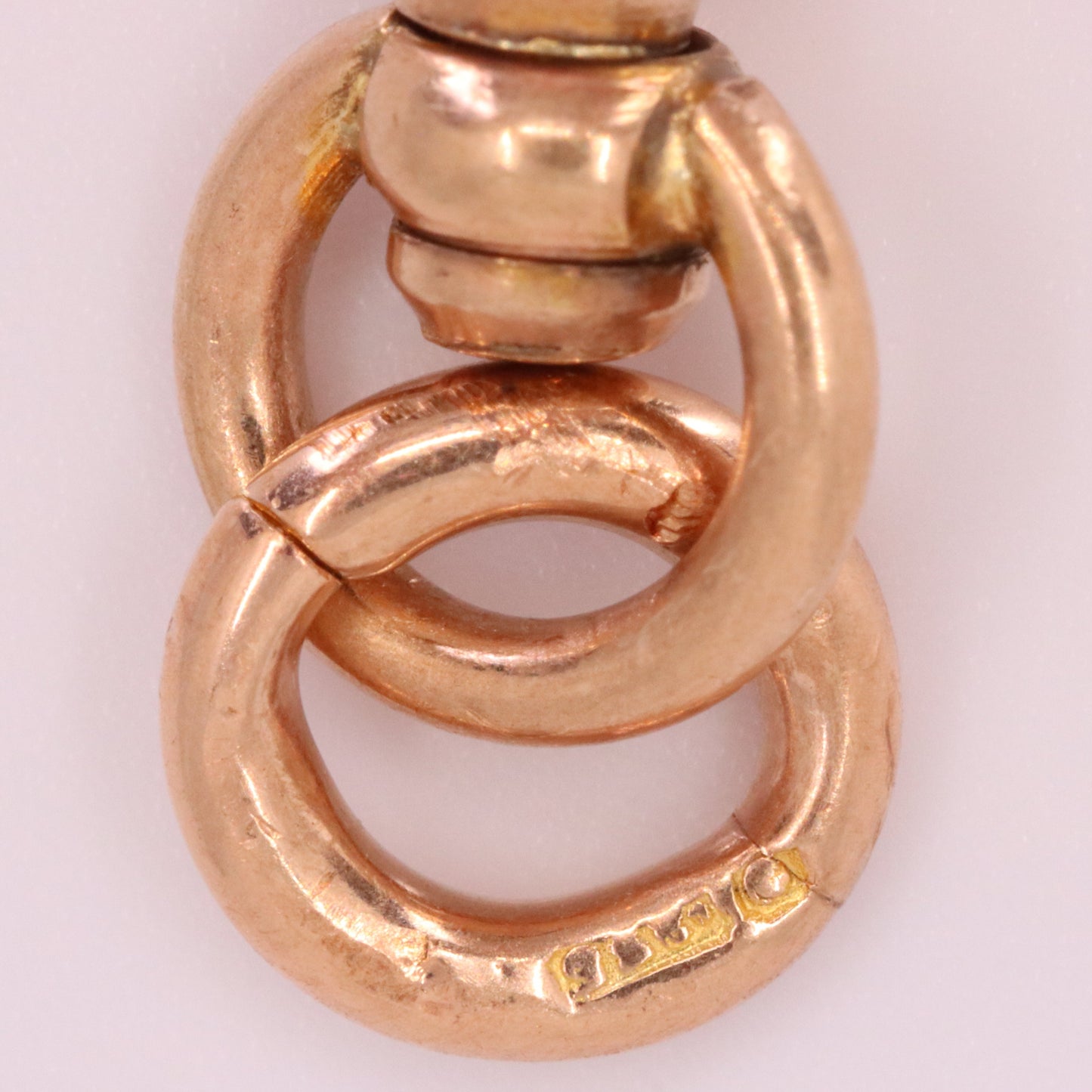 Antique 9ct Rose Gold Albert Dog Clip Clasp Thick Charm Holder Jewellery Finding