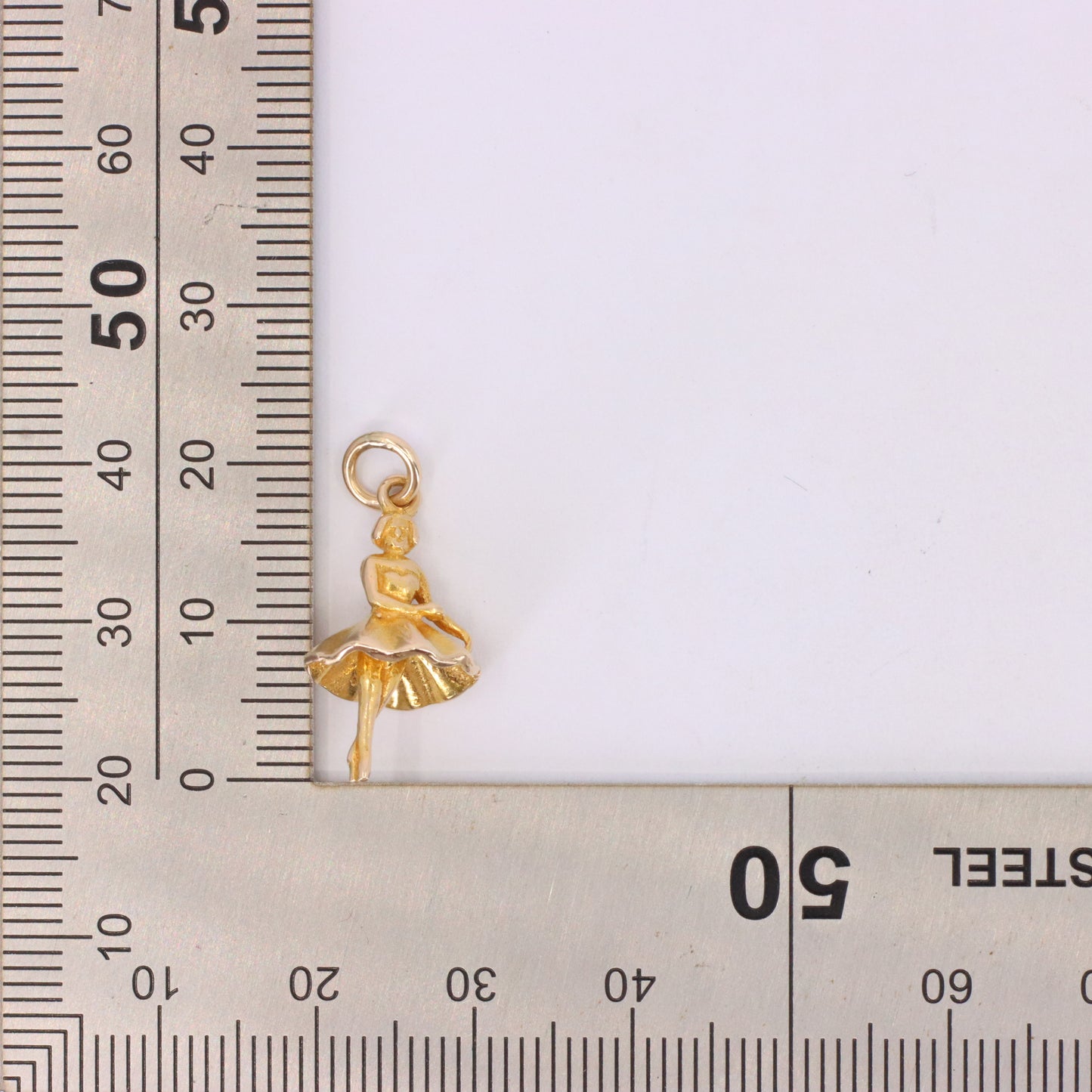 Vintage 9ct Hallmarked Gold Ballerina Dancer Woman Charm Ballet Pendant Gift
