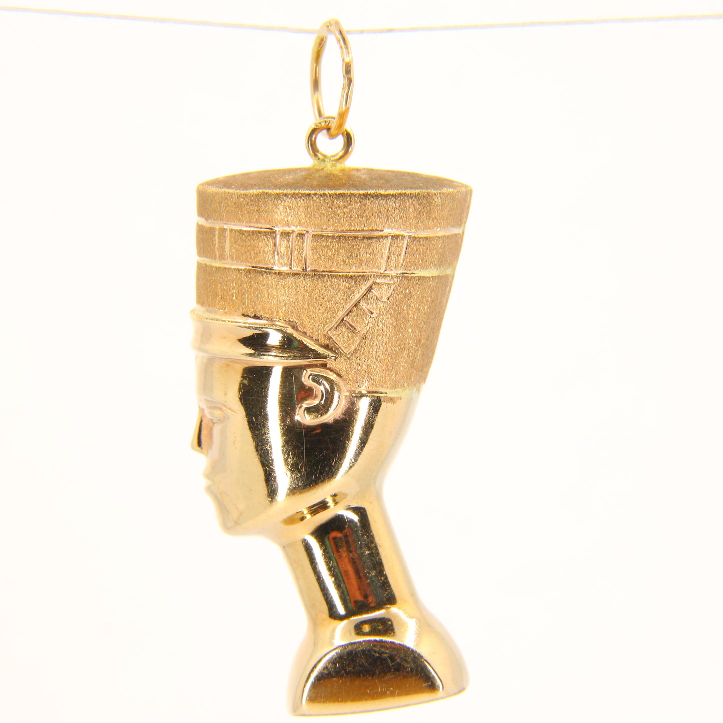 Large Vintage 9ct Gold Cleopatra Egypt Pendant Charm 9 Carat Hallmarked Boxed