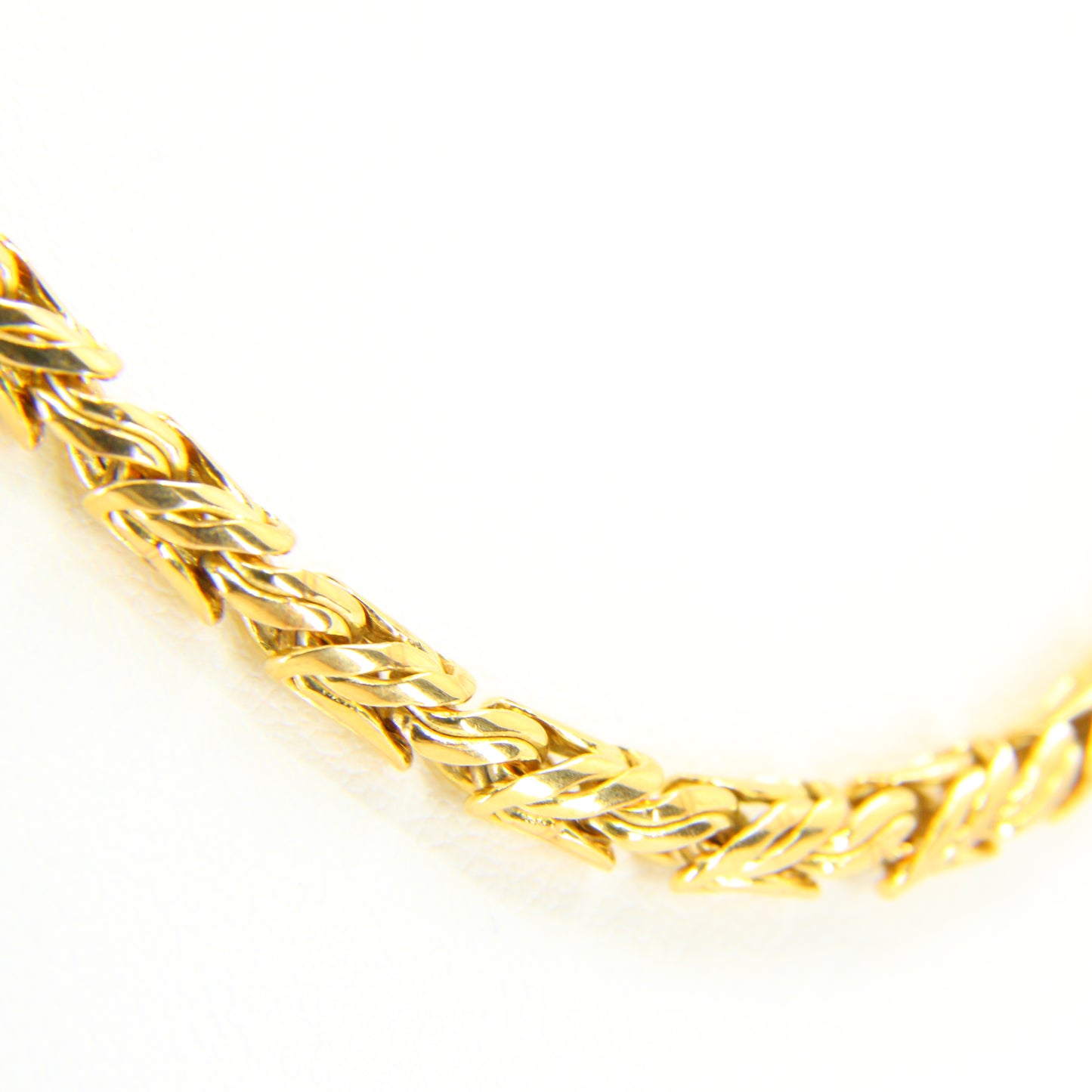Vintage 9ct Wheat Chain Necklace Fancy 9 Carat Solid Yellow Gold Wheat Chain