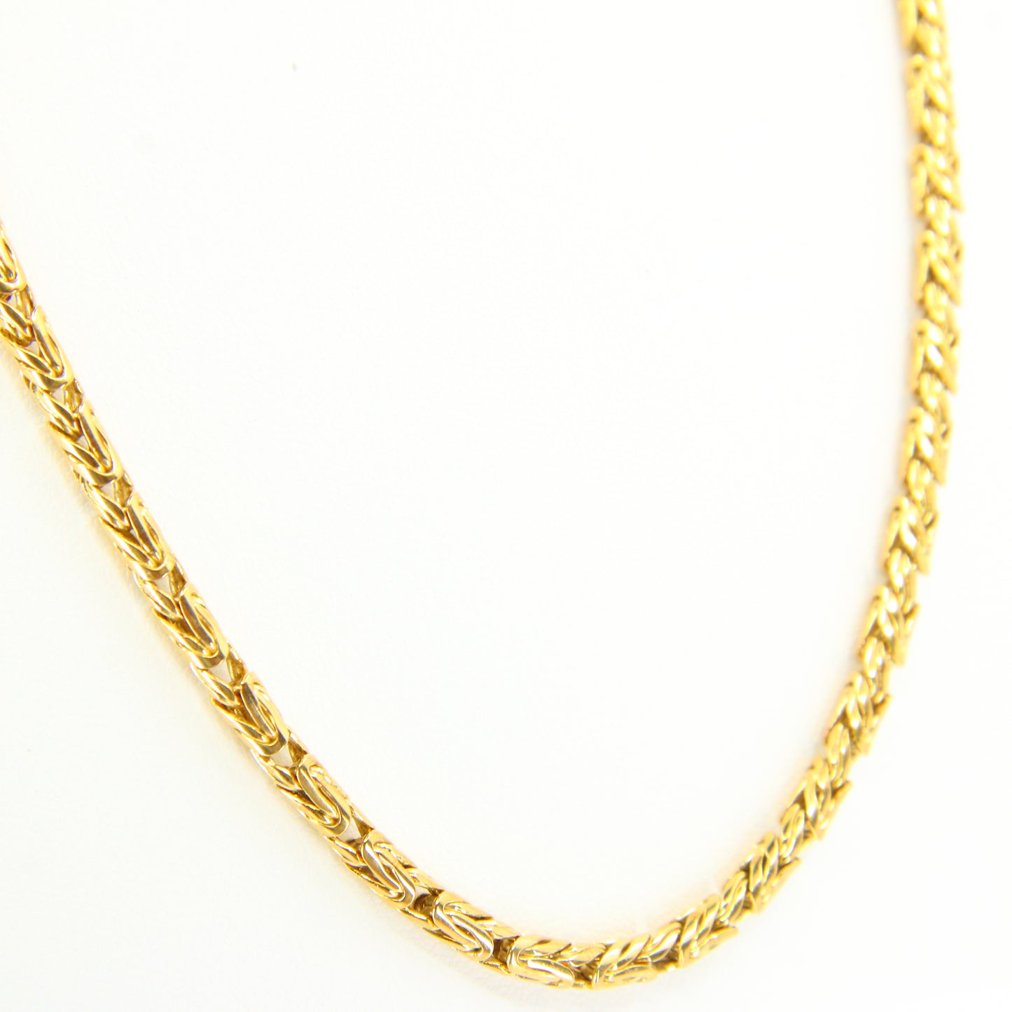 Vintage 9ct Wheat Chain Necklace Fancy 9 Carat Solid Yellow Gold Wheat Chain