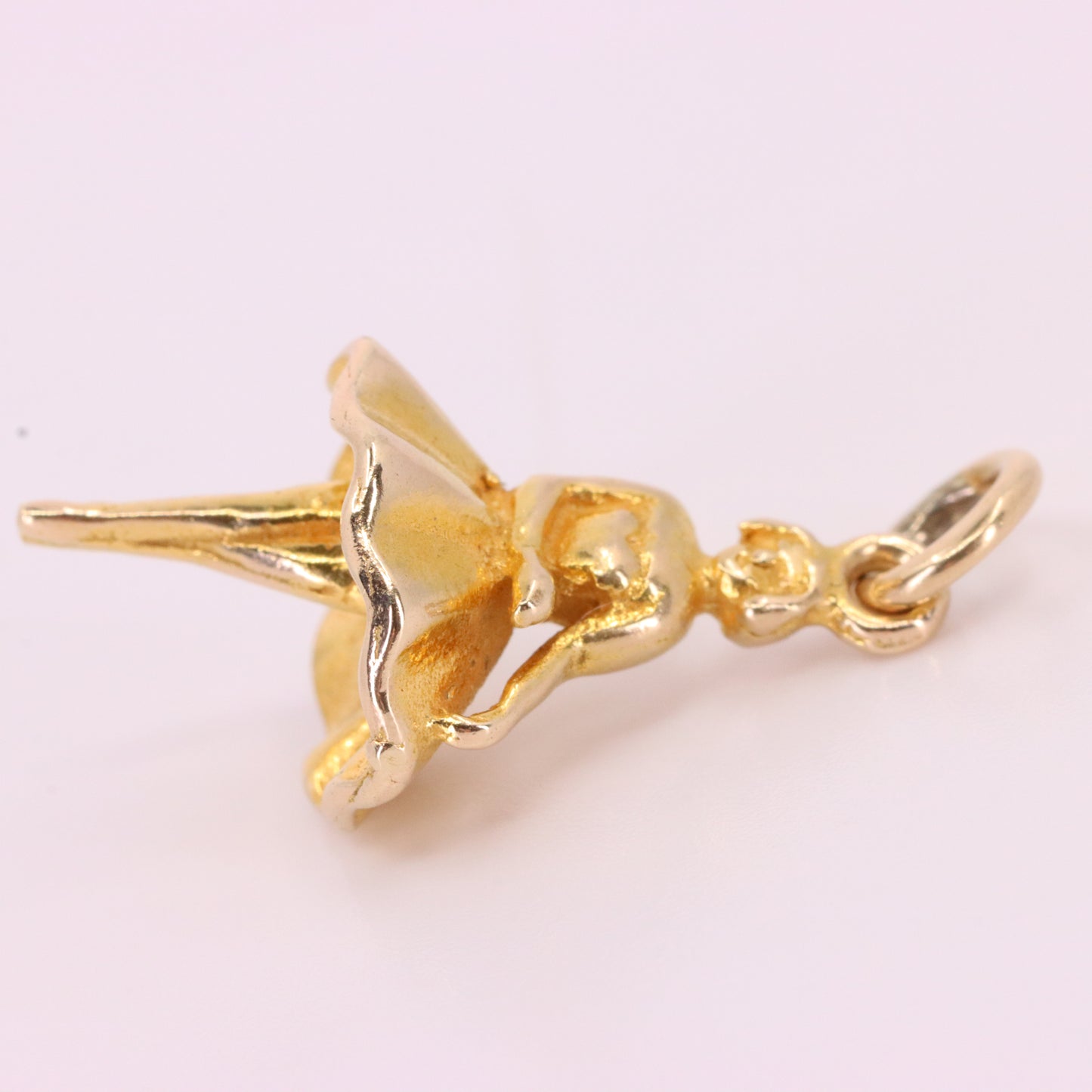 Vintage 9ct Hallmarked Gold Ballerina Dancer Woman Charm Ballet Pendant Gift