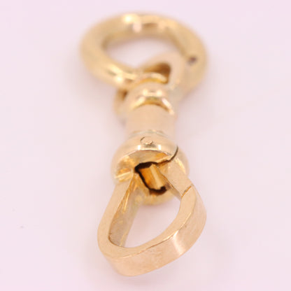 Antique 9ct Hallmarked Yellow Gold Dog Clip Clasp Jewellery Finding Charm Holder